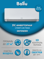 Инверторная сплит-система Ballu Defender Full DC Inverter BSHI-09HN8