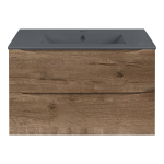 Тумба под раковину Vincea Mia 800 подвесная, 2 выкатных ящика soft close, V.Oak