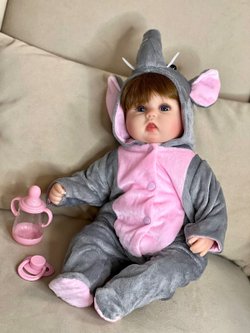 Кукла Реборн мягконабивная 40см в пакете (FA-017)