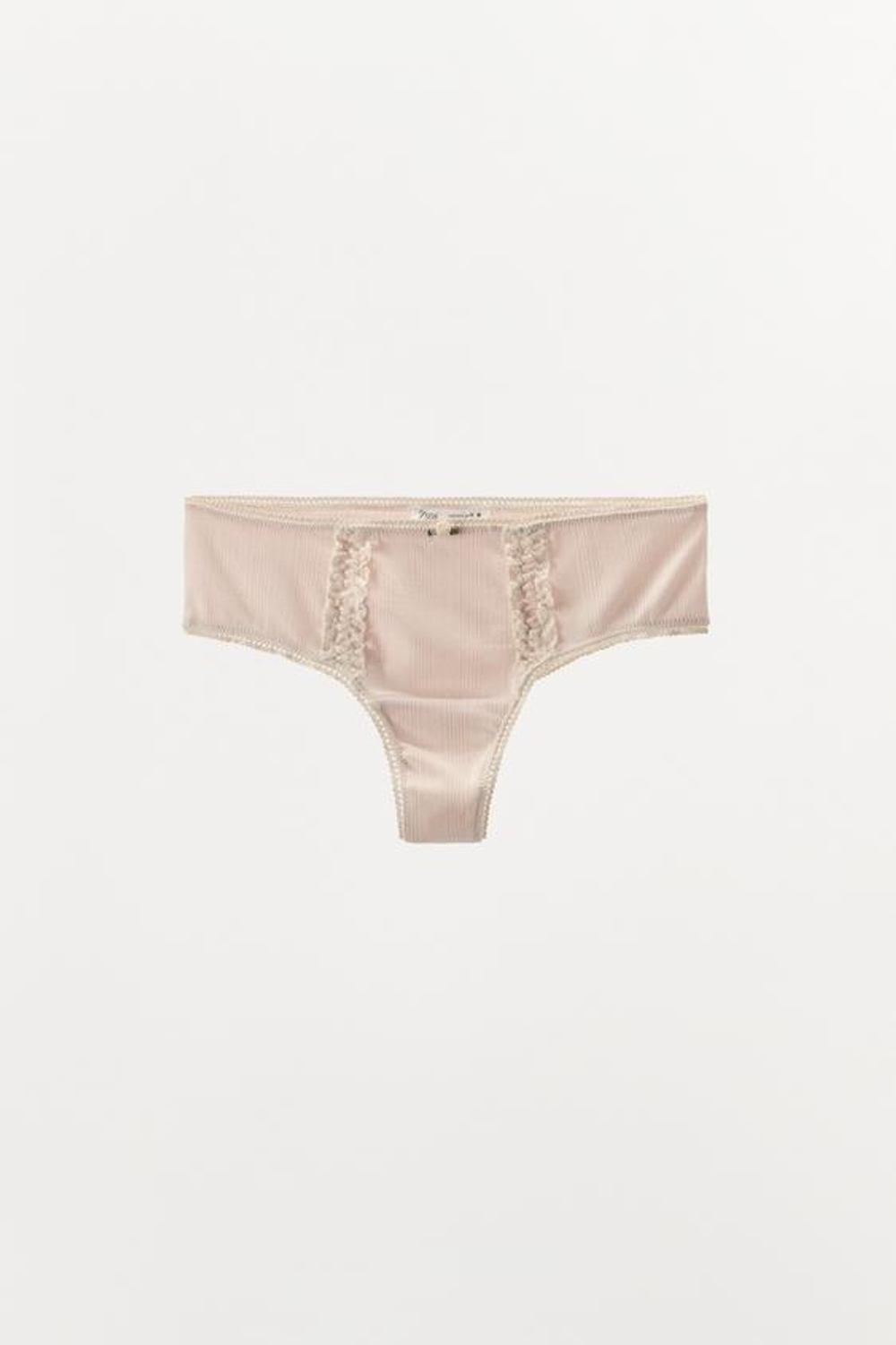 ZARA ПЕРФОРИРОВАННЫЕ ТРУСЫ С КРУЖЕВОМ, РОЗОВЫЙ