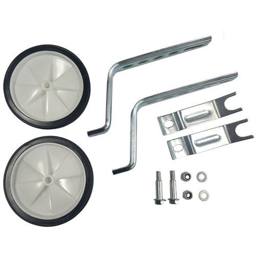 Колесики дополнительные TRIX с креплениями на детский велосипед, стойки 12-20", пластик-резина, черно-белые (25)