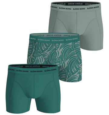 Мужские спортивные боксеры Björn Borg Cotton Stretch 3P - green/print/green