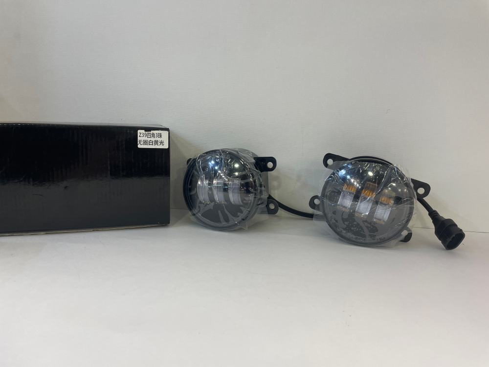 Z39 Бел - Желтый / ПТФ для Citroen, Ford, Mitsubishi, Land Rover, Renault, Suzuki, Daewoo, светодиодные противотуманные фары (2 шт. / комплект)