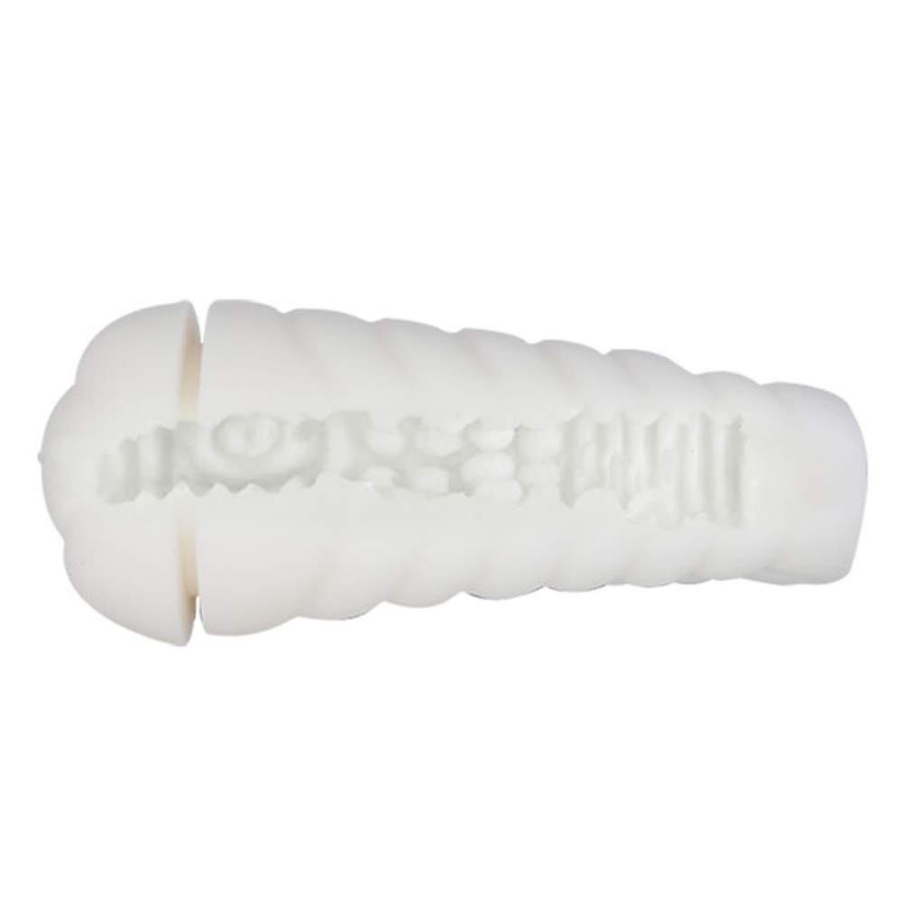 Мастурбатор вагина с вибрацией в тубе PrettyLove Sally с голосовым сопровождением (Цвет: белый с золотым)