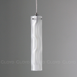 Подвесной светильник Cloyd ICEBERG-A P1 / Ø8 см - хром - белое матовое стекло (арт.11656)