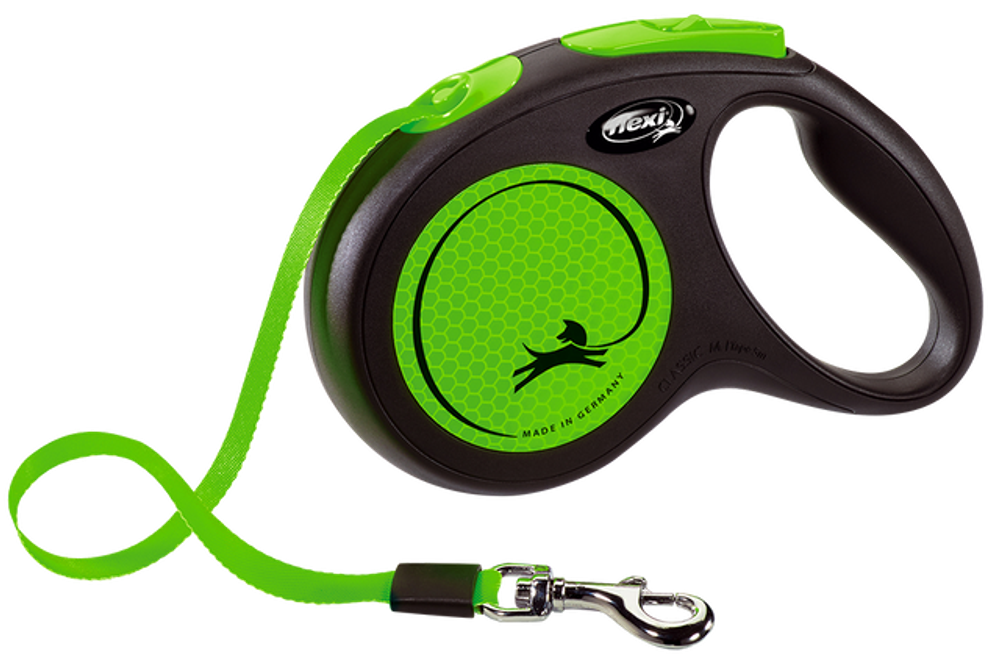 Поводок-рулетка Flexi New Neon tape S 5m 15k green