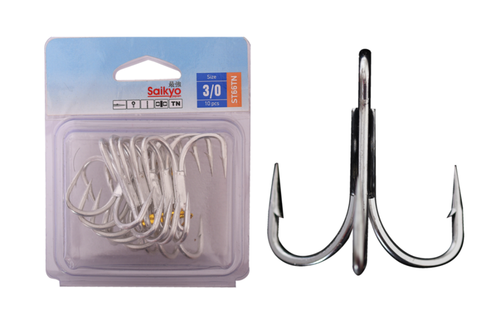Крючки Saikyo тройн. ST66 № 3/0 (10 шт)