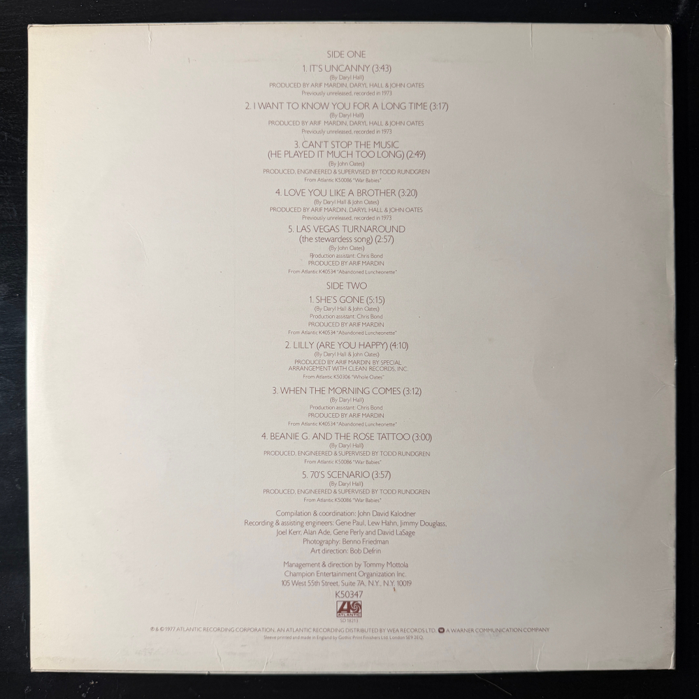 Daryl Hall & John Oates ‎– No Goodbyes (Англия 1977г.) Т