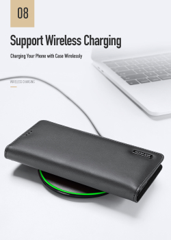 Чехол книжка из натуральной кожи с защитой RFID от Dux Ducis для Samsung Galaxy S25 Ultra, серия Hivo Series Case