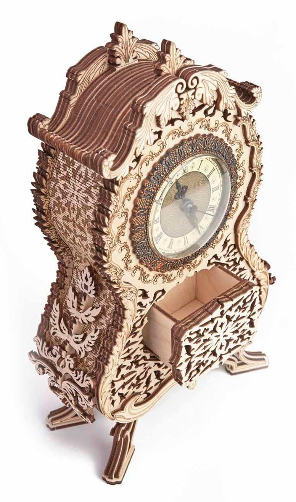 Механическая сборная модель Wood Trick Винтажные часы