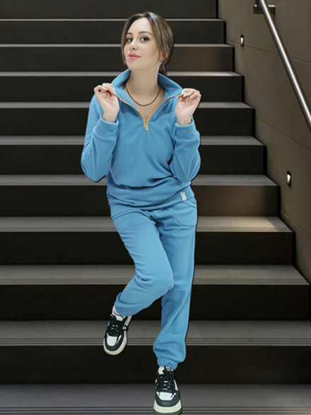 23221 Костюм женский флисовый светлый индиго (50)