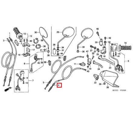 трос сцепления Honda XR250R 22870-KCZ-000
