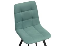 Стул на металлокаркасе Чилли черный / бирюзовый