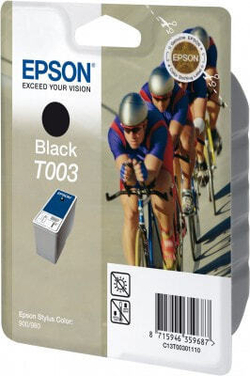 Epson Cyclist Ink Cart black 1800sh f Stylus 900 струйный картридж Подлинный C13T003011