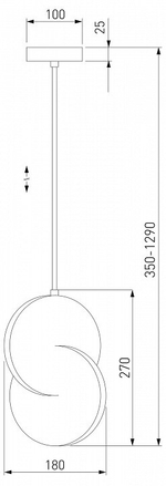 Подвесной светильник Eurosvet Lang 50225/1 LED черный