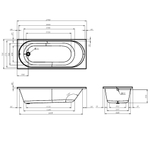 Ванна акриловая, 175х75 см AM.PM X-Joy W94A-175-075W-A