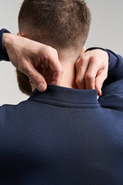 Косоворотка-свитшот Варгградъ мужской тёмно-синий «Ушкуйник» без начёса