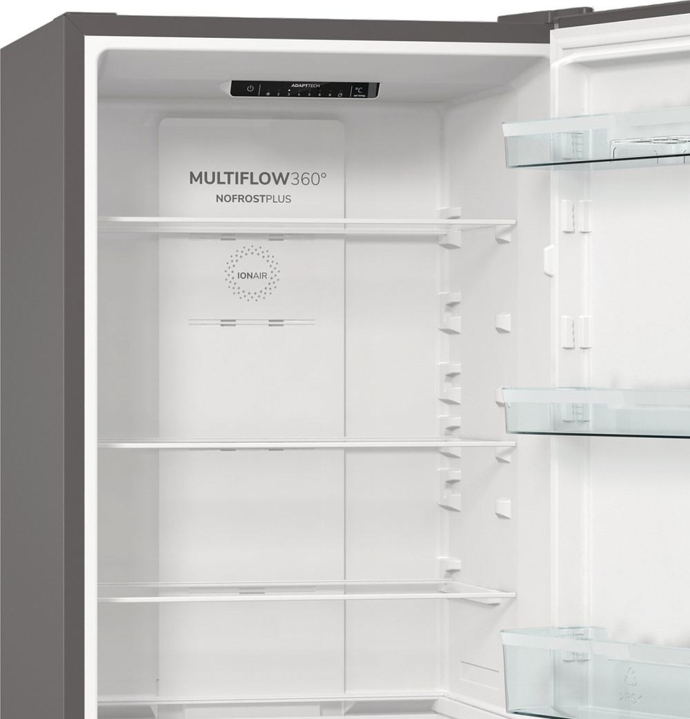 Отдельностоящий двухкамерный холодильник Gorenje NRKE62XL
