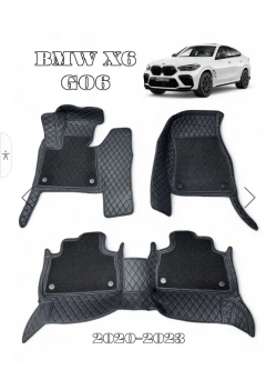 Комплект кожаных ковриков ПРЕМИУМ для BMW Х6 2020-2023