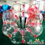 Бампербол "Прозрачный с красными держателями", ПВХ, диаметр 1,5 м