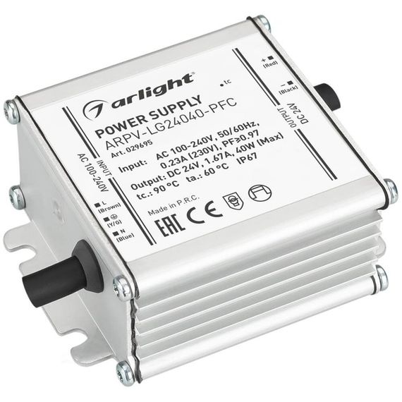 Блок питания Arlight ARPV-LG24040-PFC 24V 40W IP67 1,67A 029695