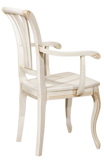 Кресло Марсель-2 (дуб/тон 902/резьба/жесткое сиденье)