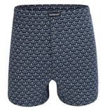 Хлопковые боксеры с принтом в виде бумажных корабликов (Размер: XXL) (Цвет: темно-синий)