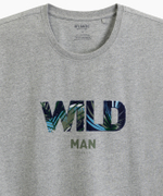 Мужская пижама Atlantic, 1 шт. в уп., хлопок, серый меланж + тёмно-синяя, NMP-396