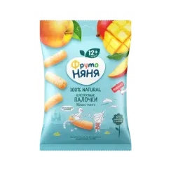 ФрутоНяня Палочки Кукурузные с манго и яблоком, с 12