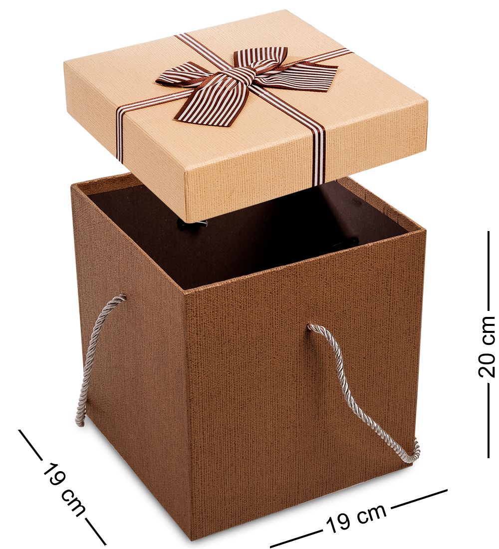 WG-21-A Набор коробок из 3шт «Куб» цв.коричн./беж.