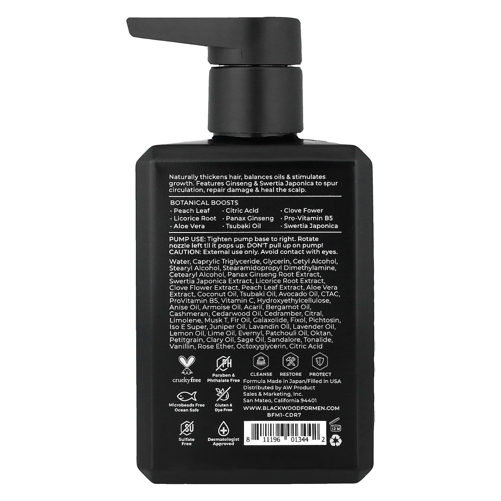Blackwood For Men, Active Man, ежедневный кондиционер, для густоты, восстановления и защиты, гвоздика, женьшень и японская сверция, 200 мл (7 жидк. унций)