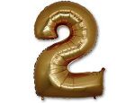 Шар (40"/102 см) Цифра, 2 Gold