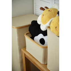 Корзина для белья 40x33x20см Smart Solutions Neat Low молочная