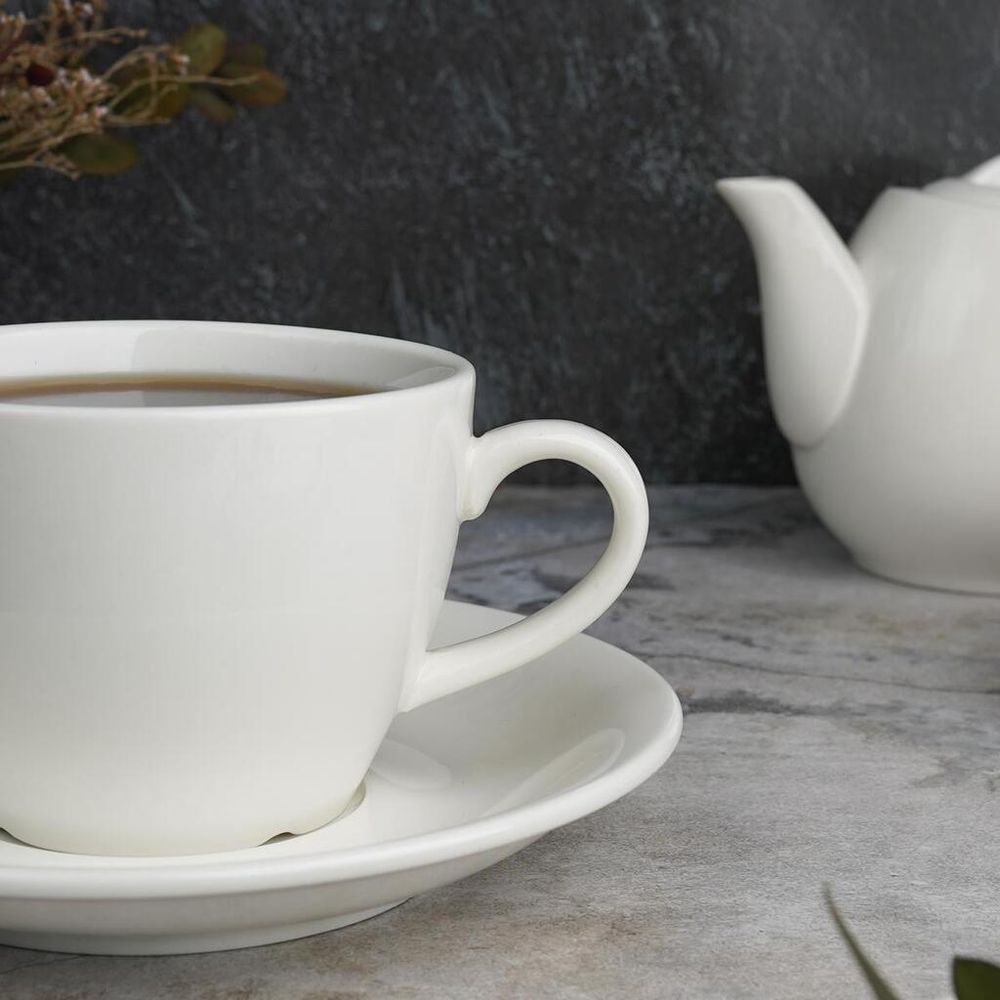 Чайная пара 255 мл белая d 9 см h7 см фарфор P.L. Proff Cuisine [4]