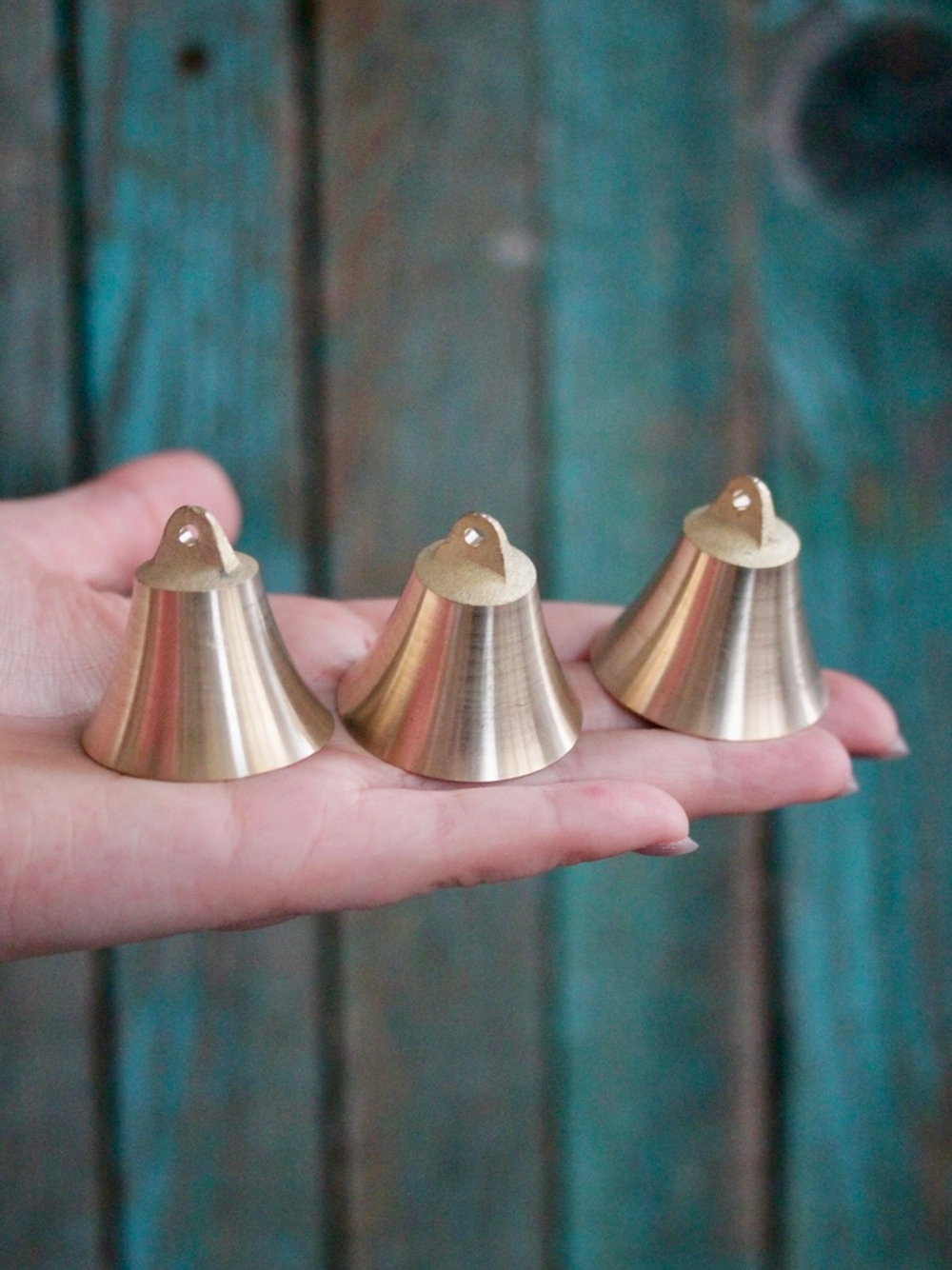 Колокольчик средний латунь 4х4 см (набор 3 шт)