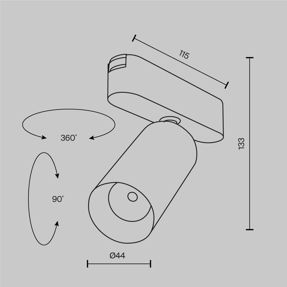 Трековый магнитный светильник Maytoni Focus LED TR103-1-12W3K-M-W