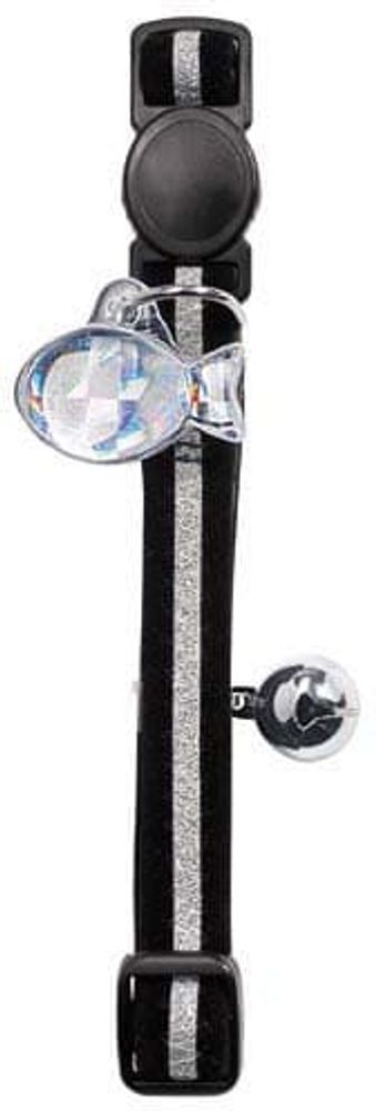 Hunter SMART ошейник для кошек Silver Velvet черный бархат