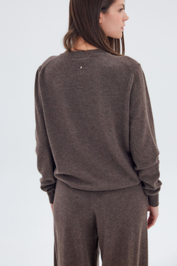 Джемпер из шерсти и кашемира шоколад