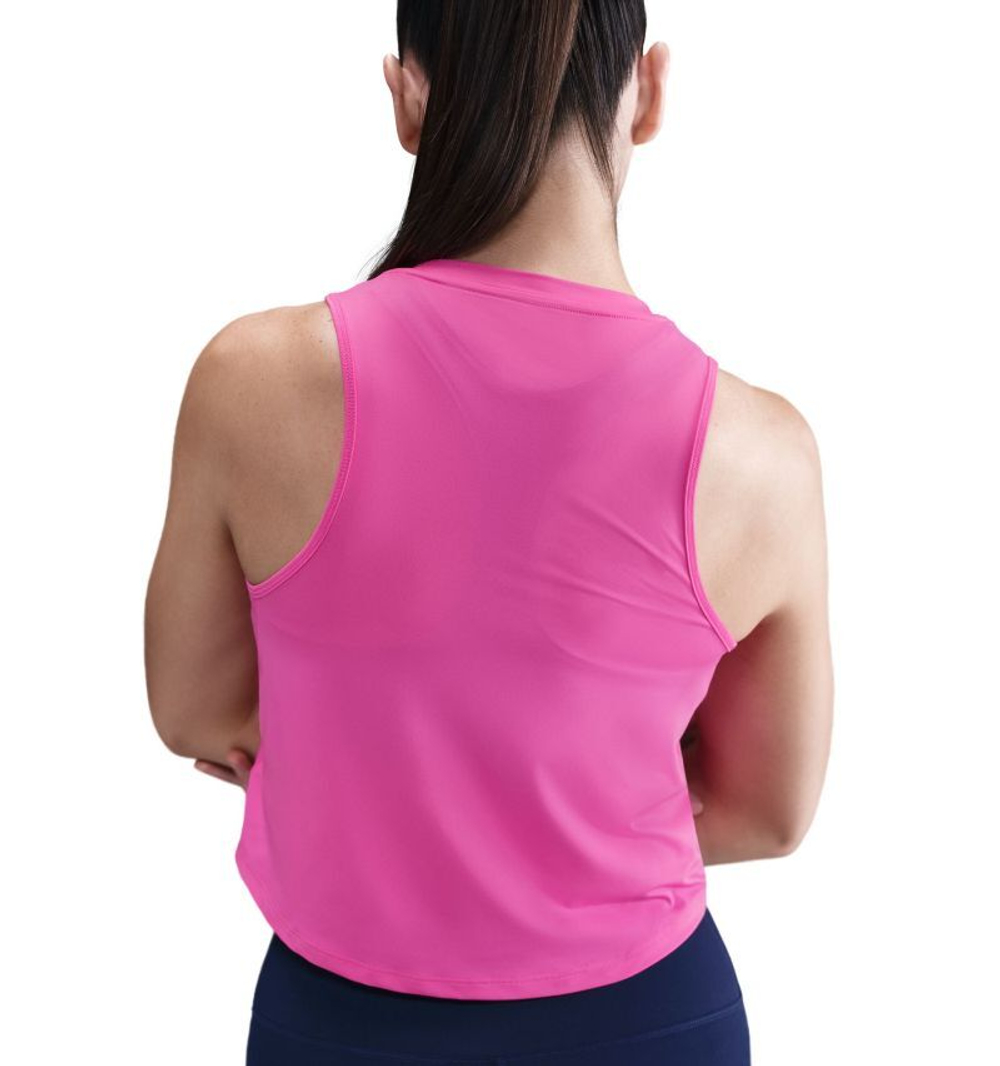 Женский топ теннисный Nike One Classic Dri-Fit Cropped Tank - playful pink/white