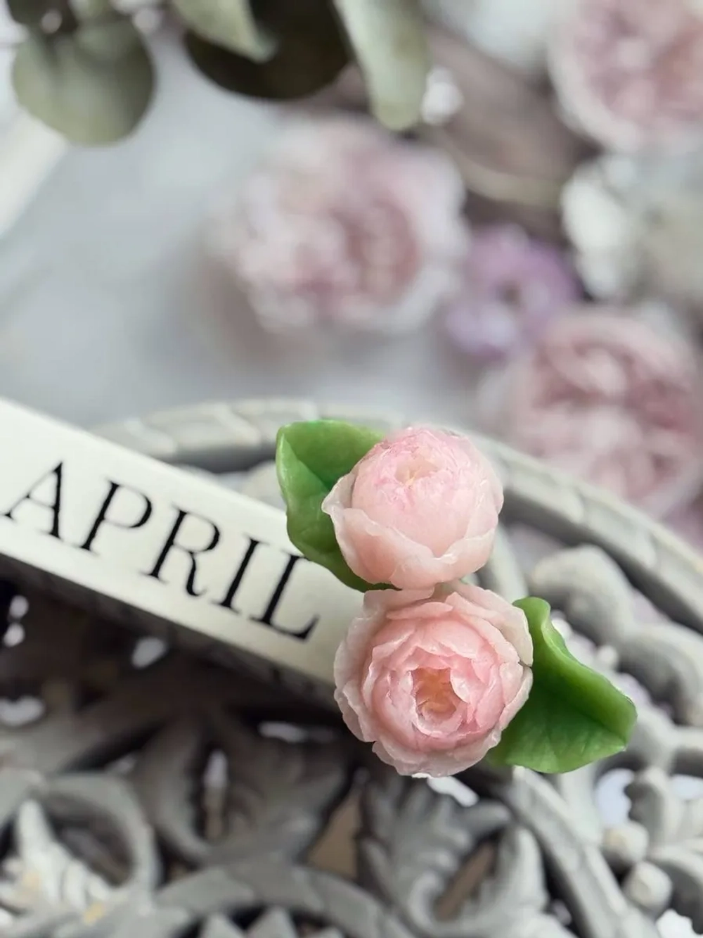 Силиконовая форма соцветие Роза Остин M