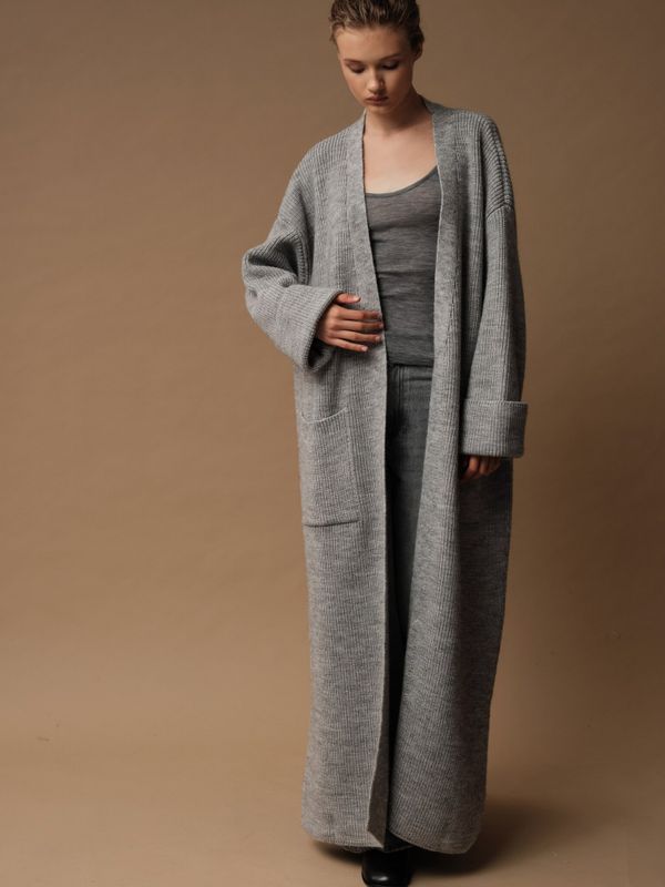 C0153-07 Кардиган женский светло-серый dbr