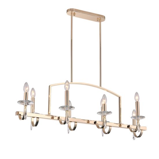 SL1405.223.08 Люстра подвесная ST-Luce Латунь/Латунь, Прозрачный E14 8*40W ELEGANCE