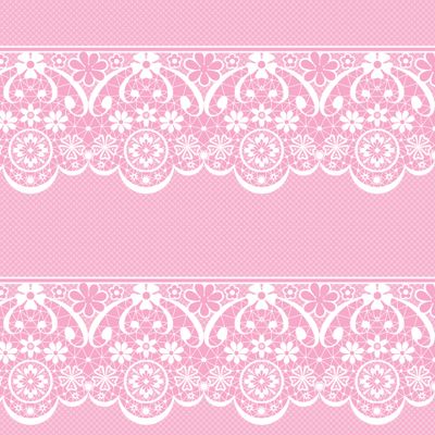Белые кружева на розовом