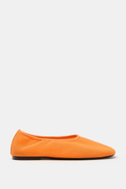 ZARA БАЛЕТКИ ИЗ СЕТЧАТОЙ ТКАНИ, ОРАНЖЕВЫЙ