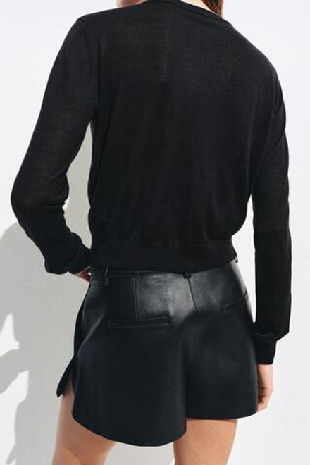 ZARA КОМБИНИРОВАННЫЙ КАРДИГАН, ЧЕРНЫЙ/БЕЛЫЙ