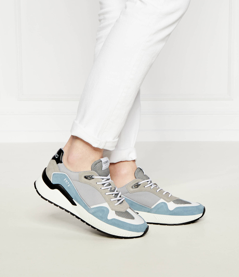 Кожаные кроссовки comb.eclipse Iceberg - серый(IU1704)