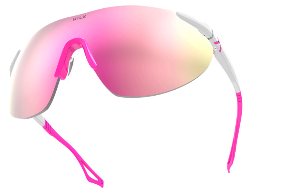 Спортивные очки с диоптриями HILX Domain Shiny White / Pink Lens