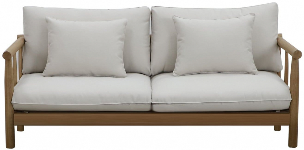 Диван деревянный двухместный Tagliamento Bungalow, натуральный, бежевый