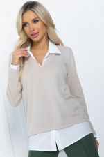 Пуловер На высоте (бежевый) Б11703 LT Collection