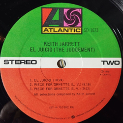 Винтажная виниловая пластинка LP Keith Jarrett El Juicio (The Judgement) (USA 1975)